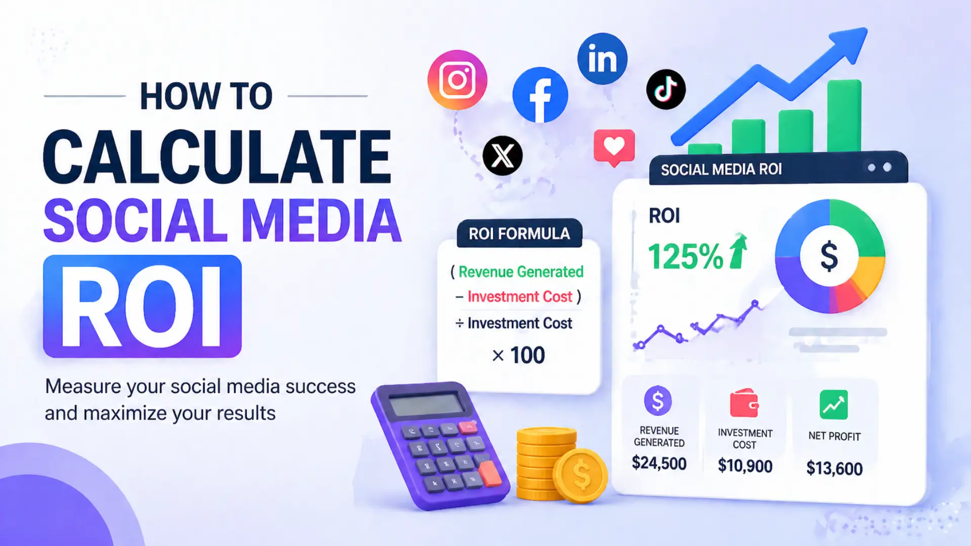 how to calculate social media roi image